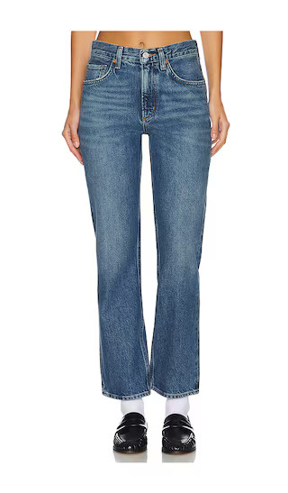 AGOLDE Valen Mid Rise Vintage Straight Jeans in Denim-Medium. - size 26 | Revolve Clothing (Global)