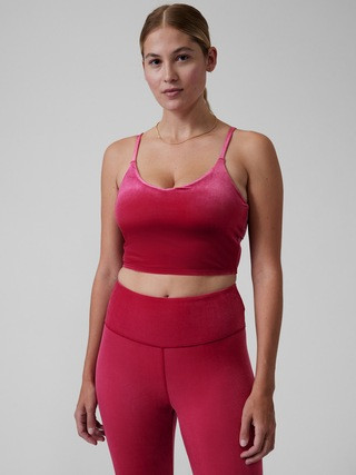 Elation V-Neck Velvet Crop D-DD+ | Athleta