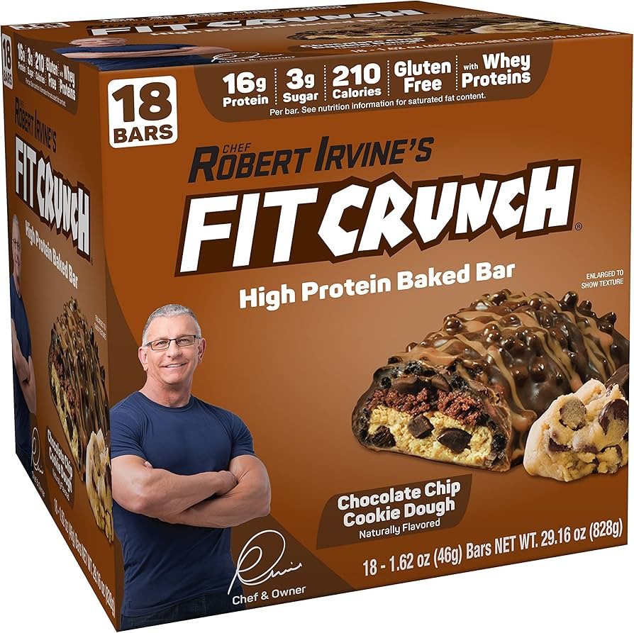 FITCRUNCH Snack Size Protein Bars, 6-Layer Baked Bar, 3g of Sugar & Soft Cake Core (18 Bars, Choc... | Amazon (US)