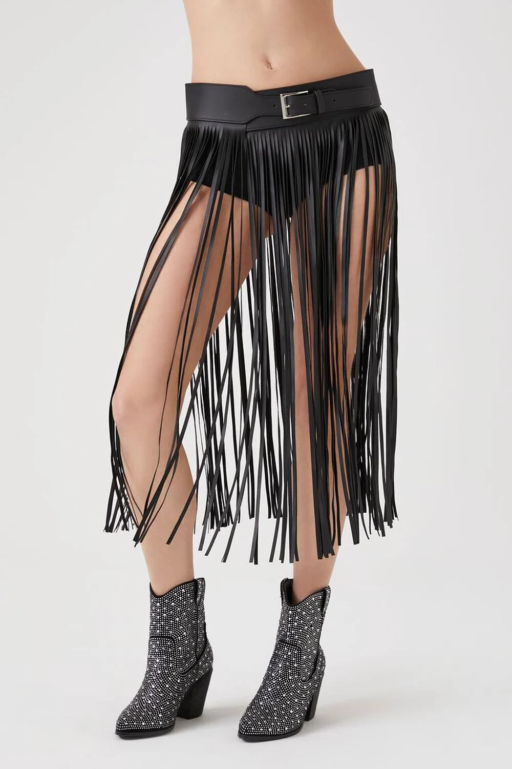 Faux Leather Fringe Belt | Forever 21 (US)