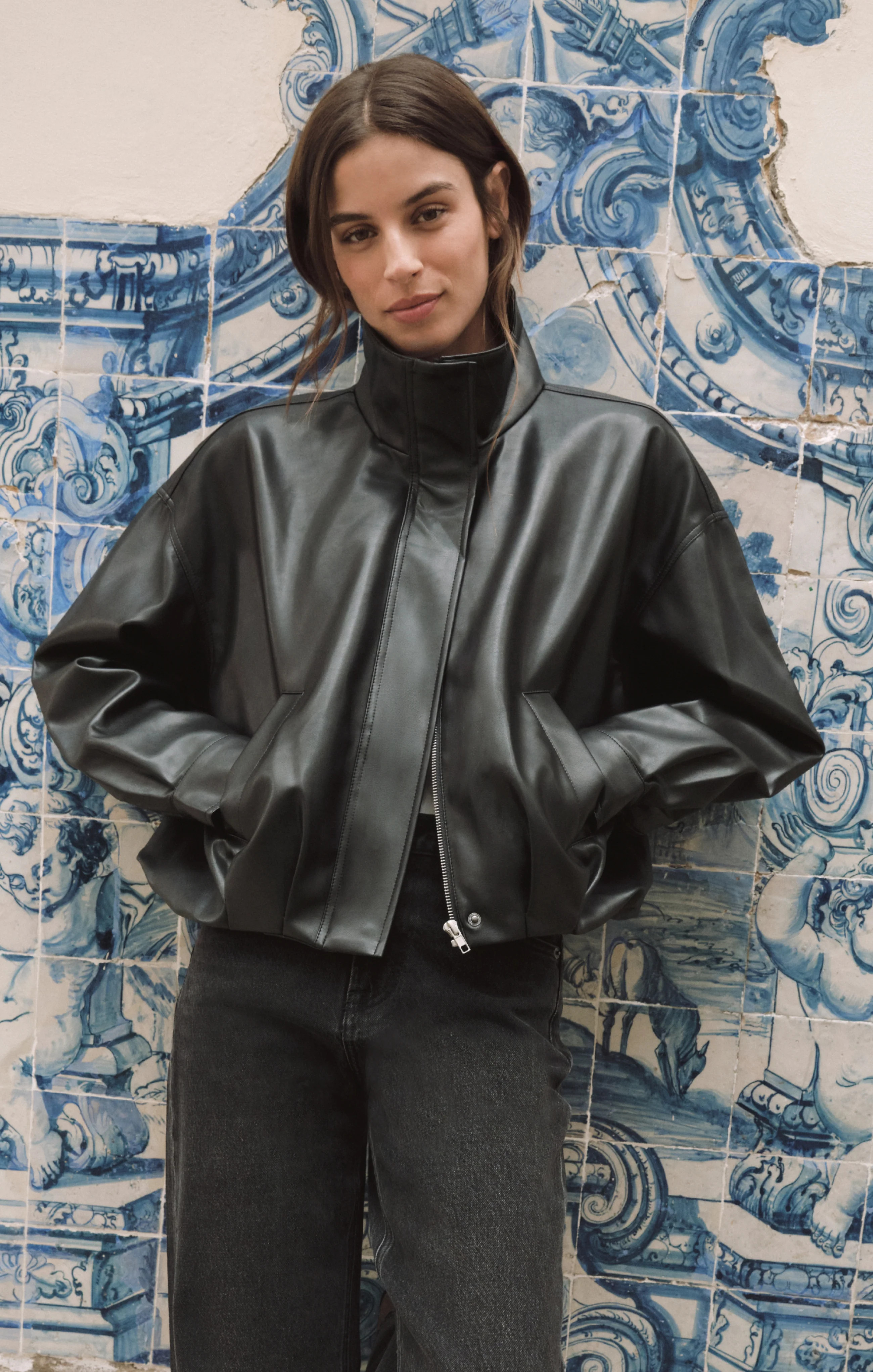 Corin Faux Leather Bubble Jacket Black / Large | Z Supply