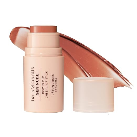 bareMinerals GEN NUDE Dew in One Cheek & Lip Stick Multi-Use Cream Balm for Lips & Cheeks, Hydrat... | Amazon (US)