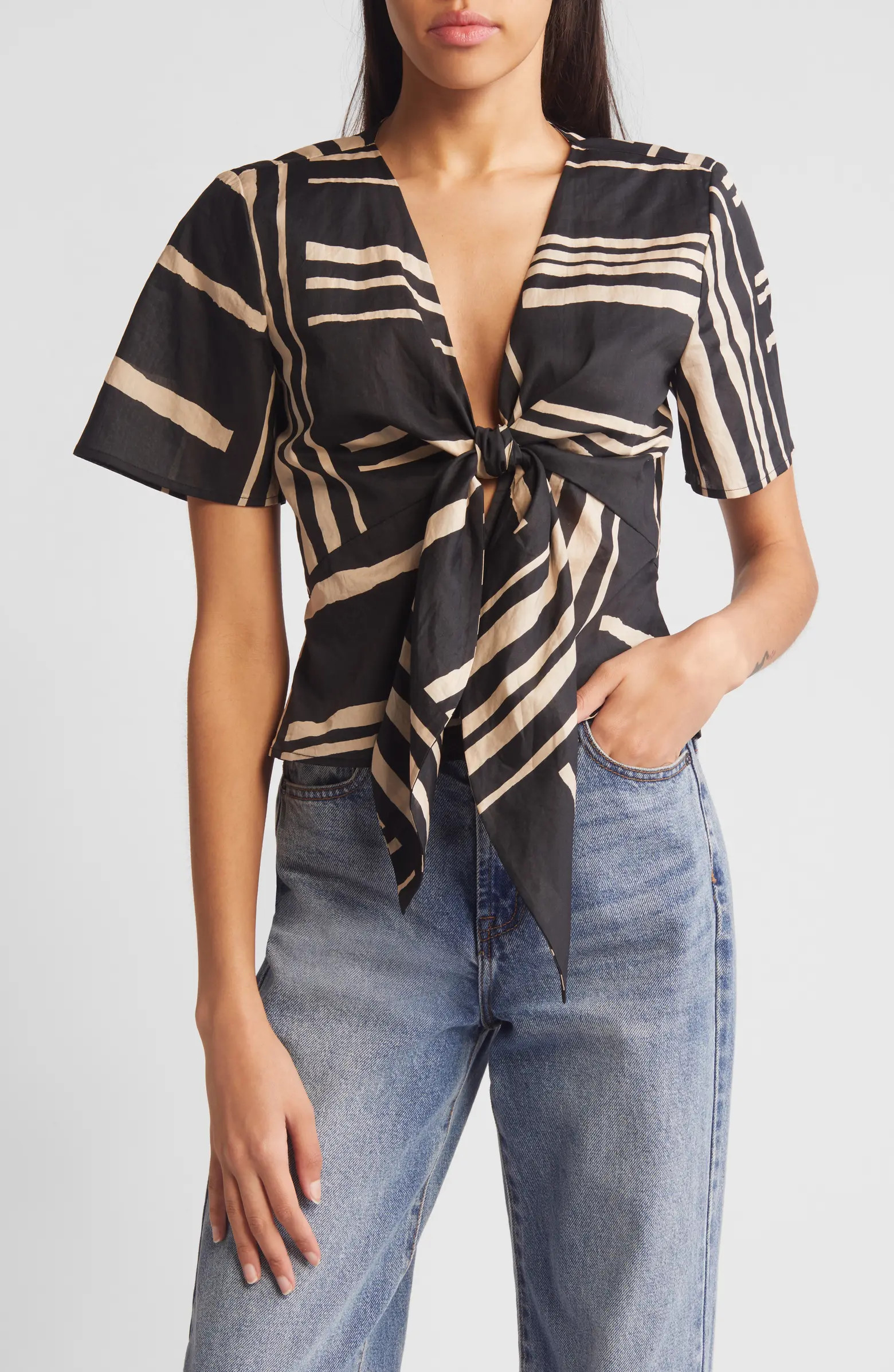 Rails Tia Directional Stripe Cotton Top | Nordstrom | Nordstrom