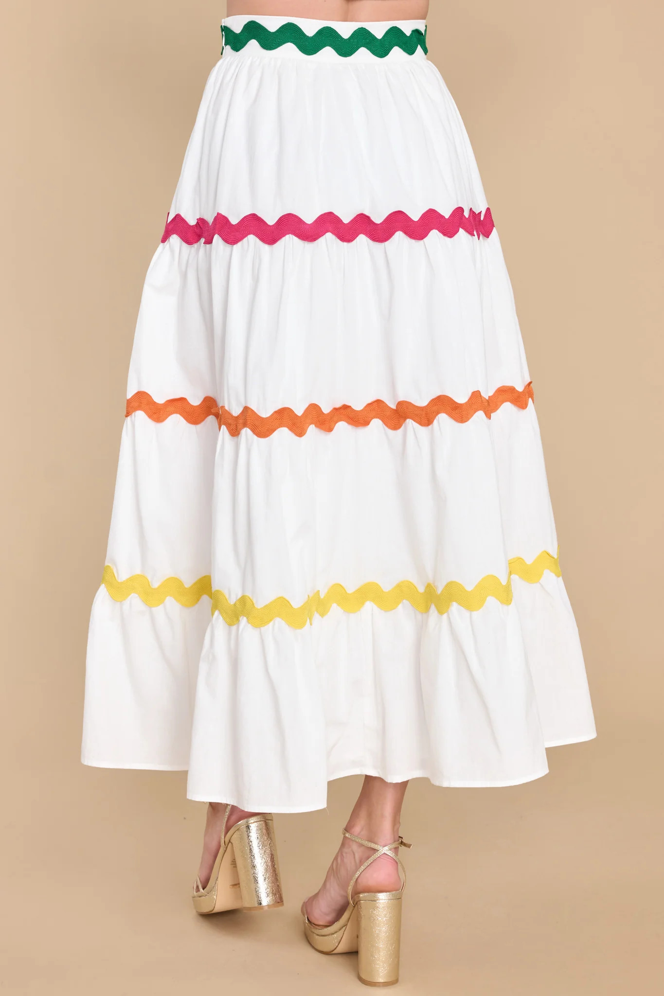 Summertime Sweetheart White Skirt | Red Dress 