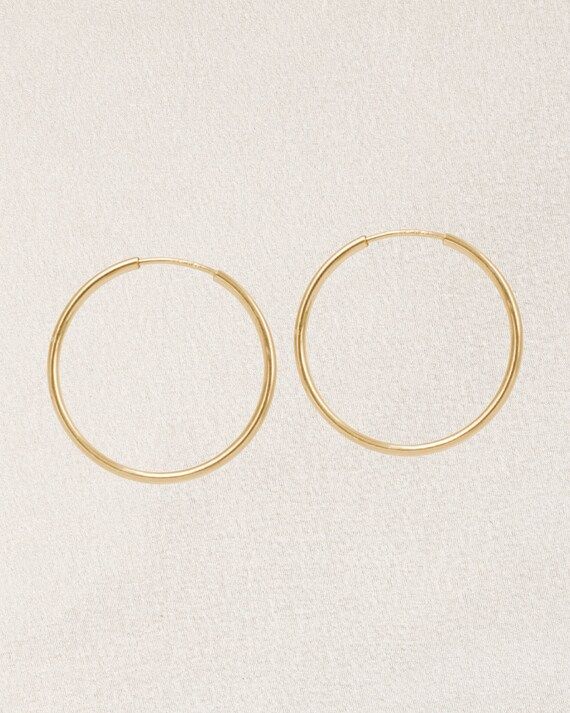 Endless Hoop Earrings - Gold Filled Hoops - Simple Gold Hoops - Small Hoop Earrings - Mini Hoop E... | Etsy (US)