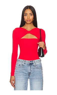 superdown Kenzie Knit Top in Cherry from Revolve.com | Revolve Clothing (Global)