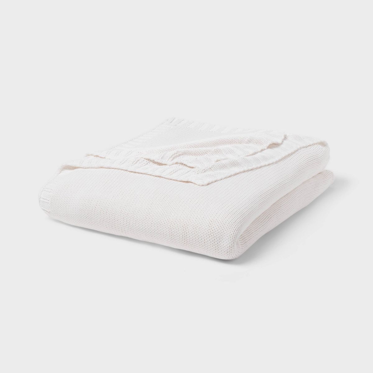 King Sweater Knit Bed Blanket White - Threshold™ | Target