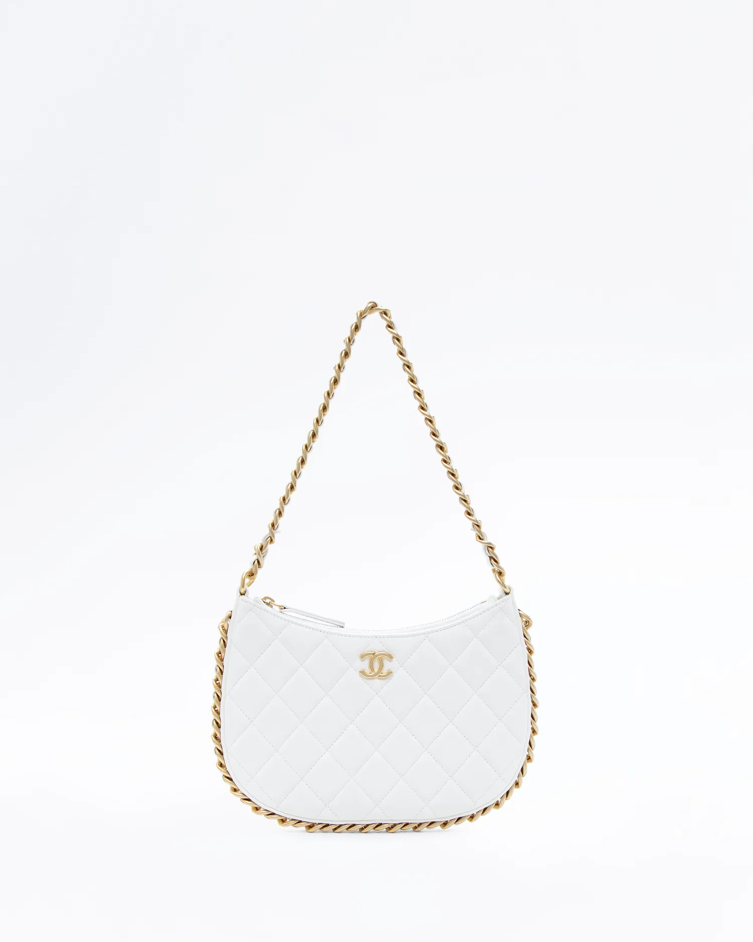 Lambskin Chain Around Hobo Bag | Vivrelle