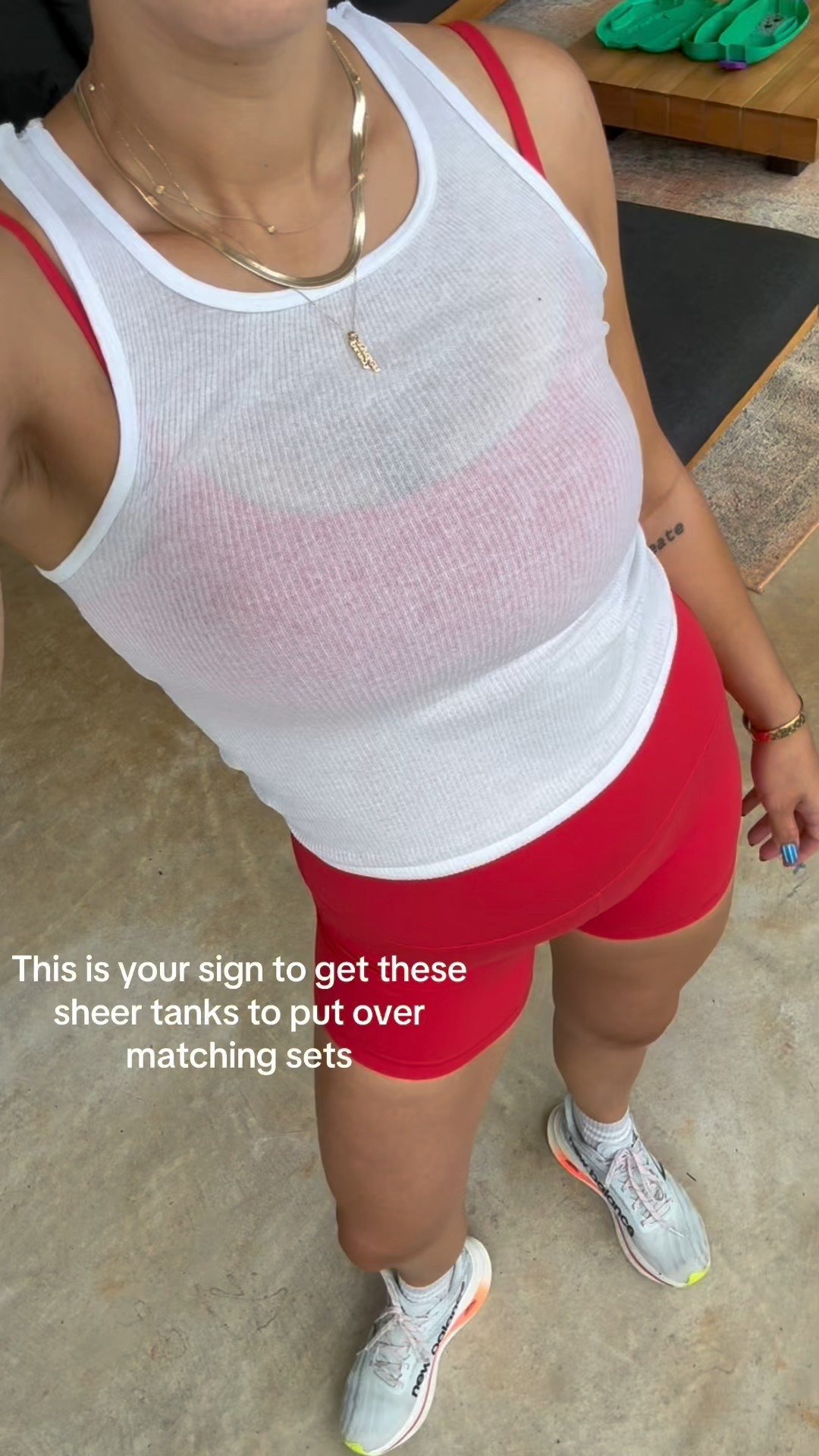 Sheer tank over matching workout set
Pilates ootd

#LTKFindsUnder50 #LTKActive #LTKStyleTip