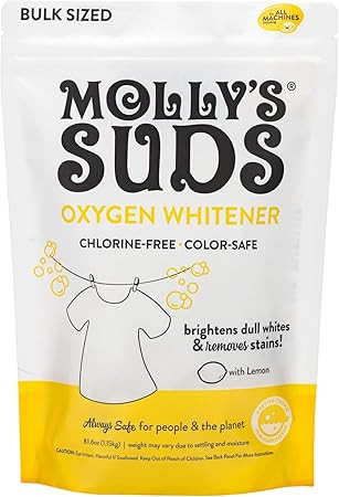 Molly's Suds Natural Oxygen Whitener, Non Chlorine, Brightens Whites, Free of Bleach. Pure Lemon ... | Amazon (US)