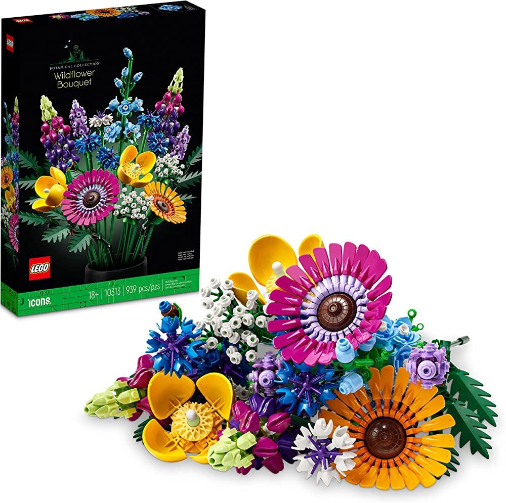 LEGO Icons Wildflower Bouquet 10313 Set - Artificial Flowers with Poppies and Lavender, Adult Col... | Amazon (US)