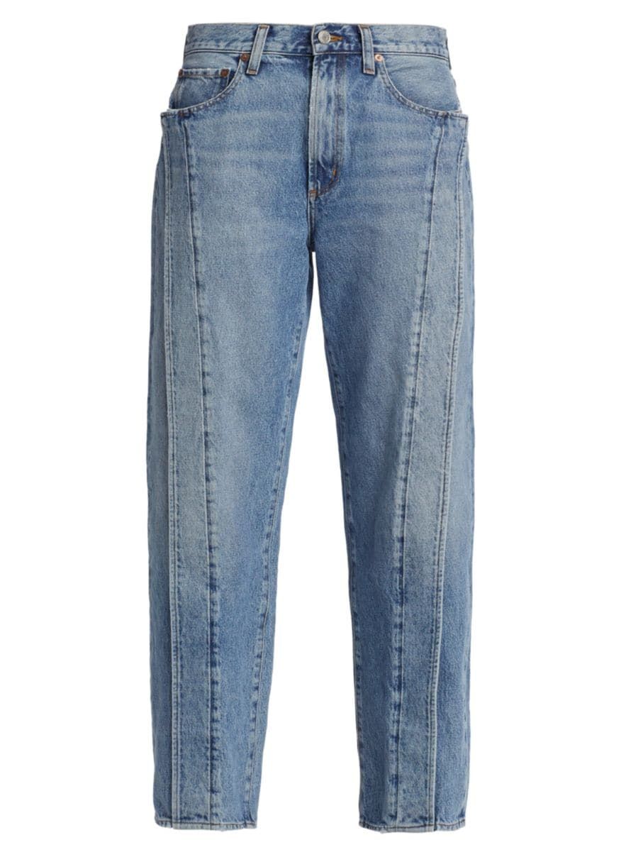 The Fold High-Rise Straight Jeans | Saks Fifth Avenue