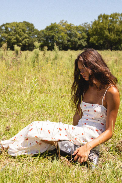 VRG GRL Good Intentions Bias Cut Maxi Dress // Cherry | VRG Grl