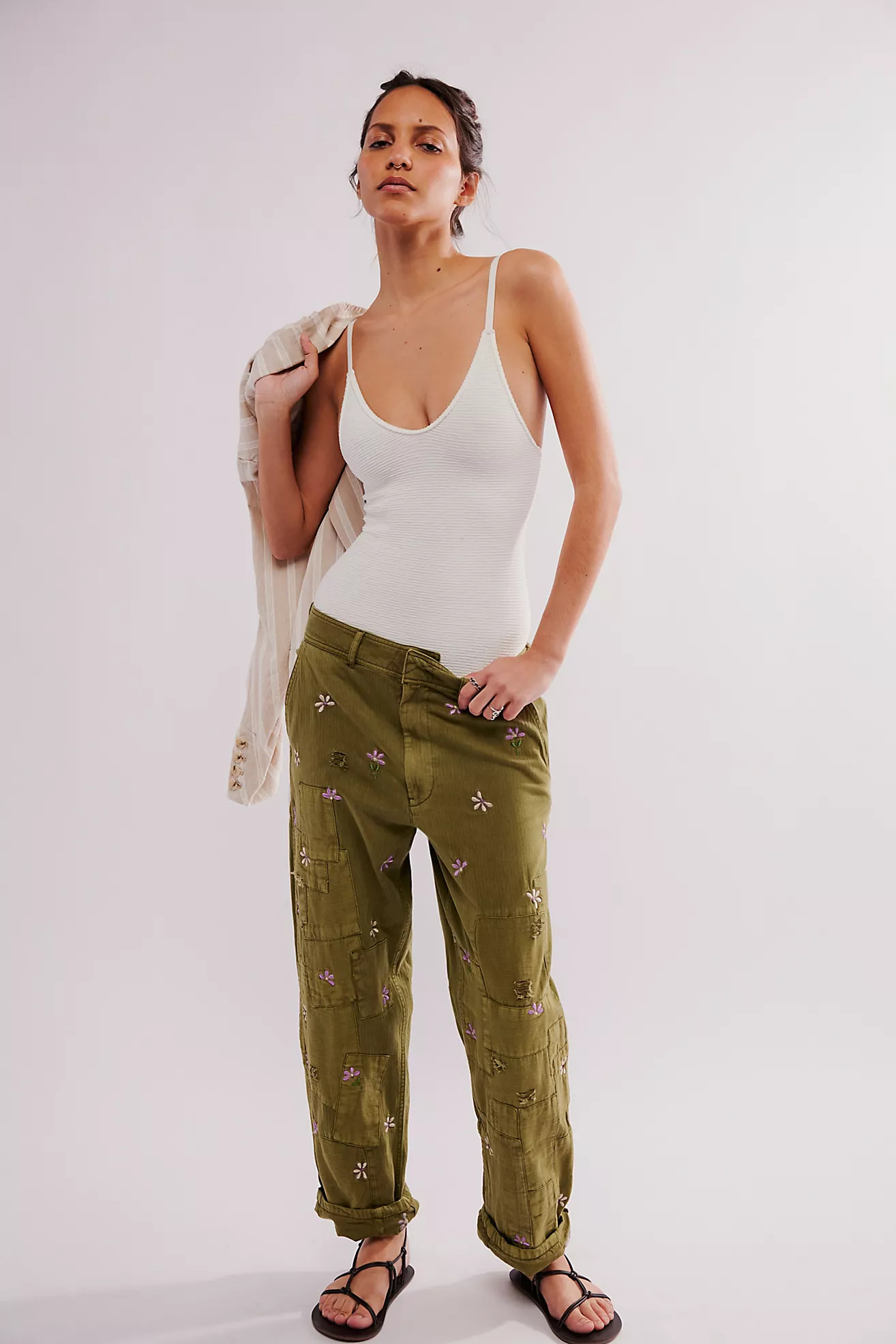Patched Posy Pants | Free People (Global - UK&FR Excluded)