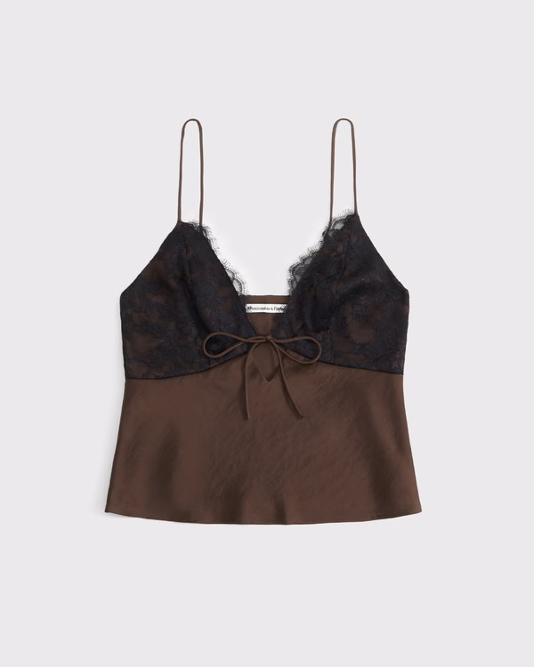 Women's The A&F Bella Tie-Front Cami | Women's Tops | Abercrombie.com | Abercrombie & Fitch (US)
