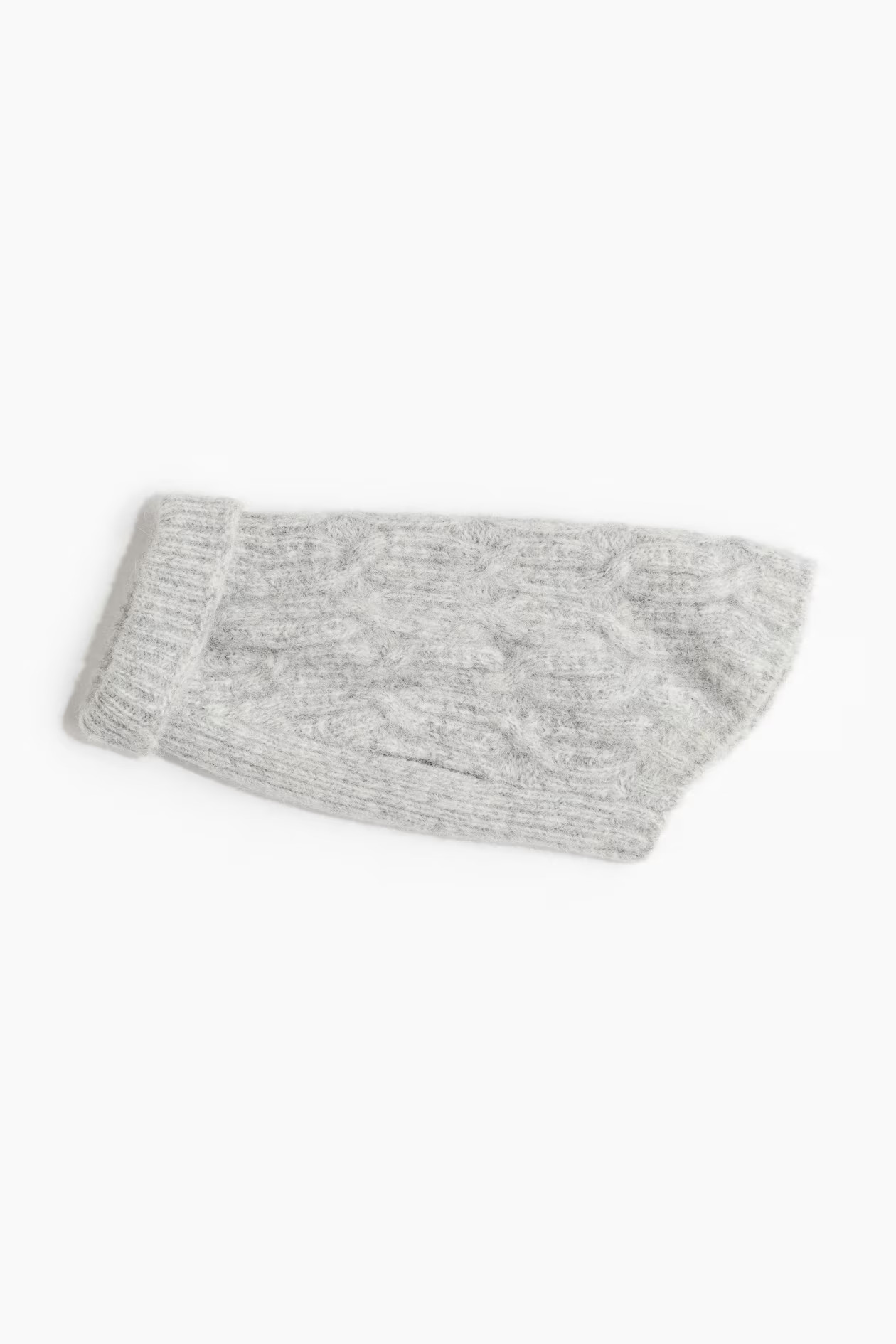 Cable-Knit Dog Sweater - Light gray melange - Ladies | H&M US | H&M (US + CA)