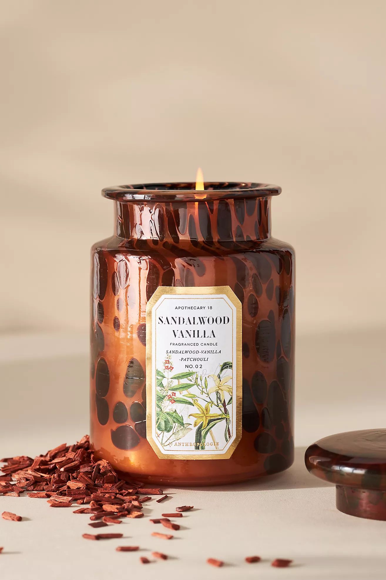 Apothecary 18 Sandalwood Vanilla Woody Gourmand Glass Jar Candle | Anthropologie (US)