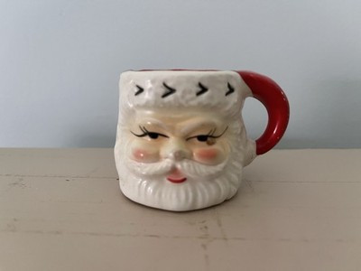 Vintage Jolly Santa MINI MUG  By NORCREST Japan Blushing Cheeks - 2” | eBay | eBay US