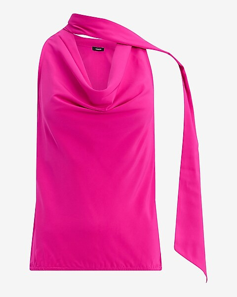 Georgette Cowl Neck Scarf Tank | Express