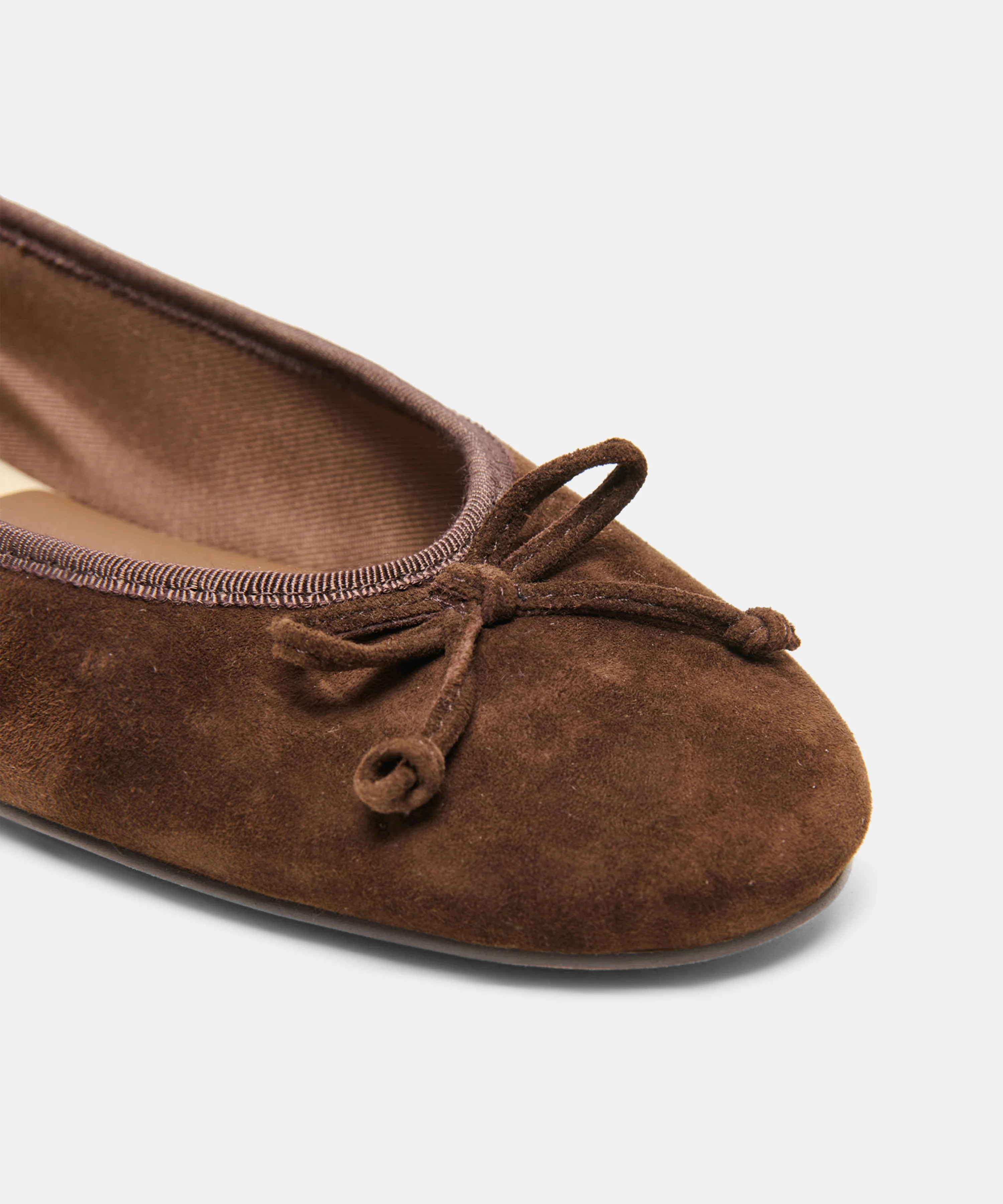 Ritla Dk Brown Suede Ballet Flats | Dolce Vita | DolceVita.com