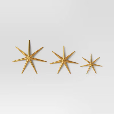 (Set of 3) 12"/10"/8" Star Wall Art - Threshold™ | Target