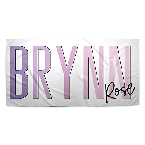 Girls Love A Monogram Personalized Beach Towels for Adults, Monogrammed Custom Swimming Towels, Swimming Towels for Adults (Outline, Adult) | Amazon (US)