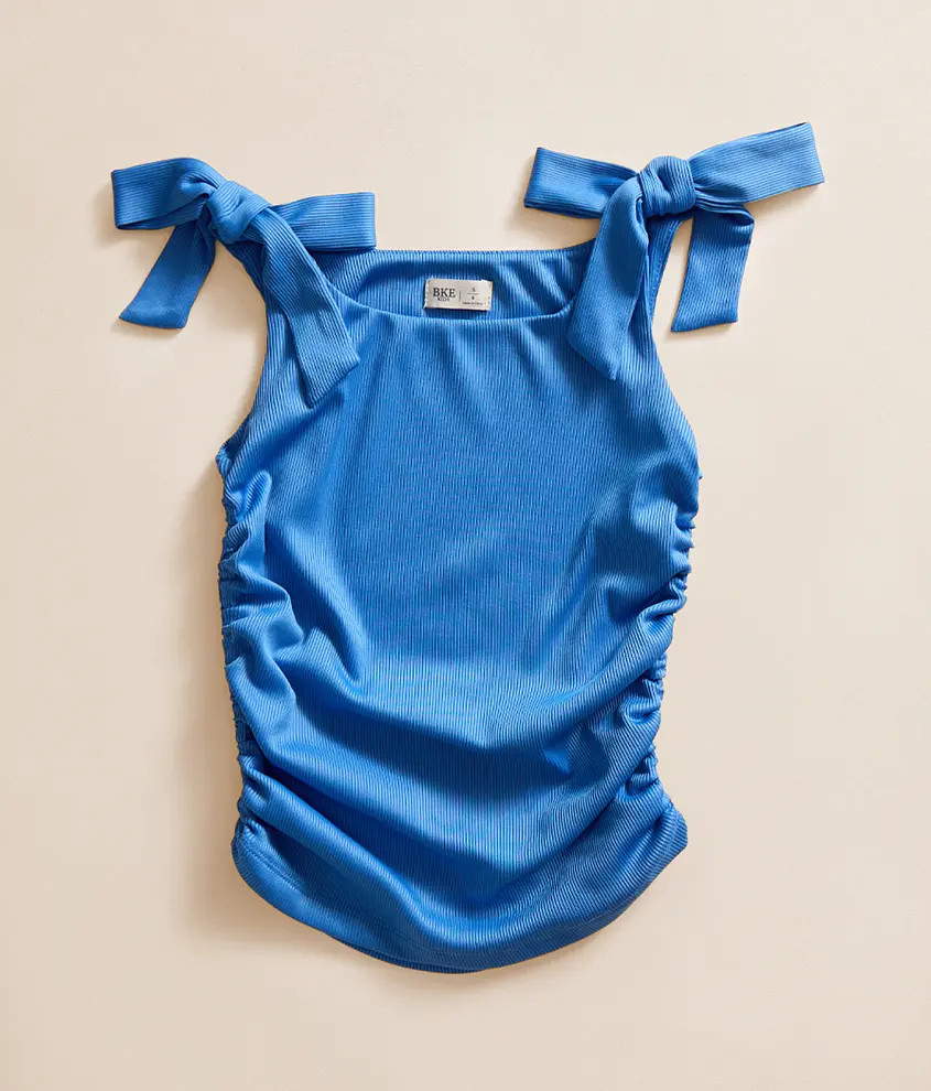 Girls - Ruched Rib Knit Tank Top | Buckle