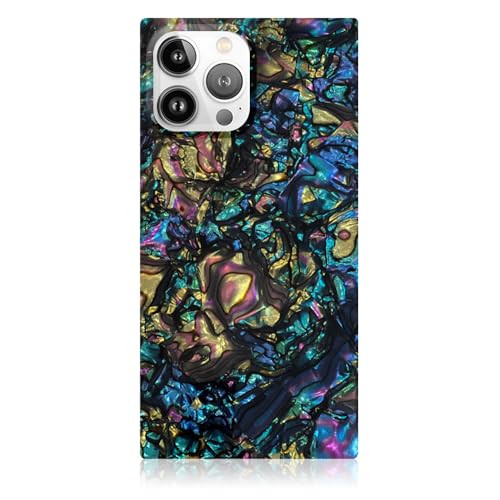 FLAUNT Official Square Protective Case - Compatible with iPhone 13 Pro Max - Wireless Charging - Stylish Drop Tested Shockproof Phone Case - (Abalone Shell) | Amazon (US)
