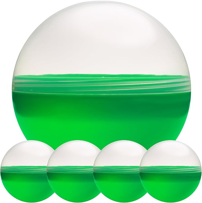 Big Claw Machine Capsules Translucent Green Plastic Sphere Party Favor Containers Round 5 pcs 7.9... | Amazon (US)