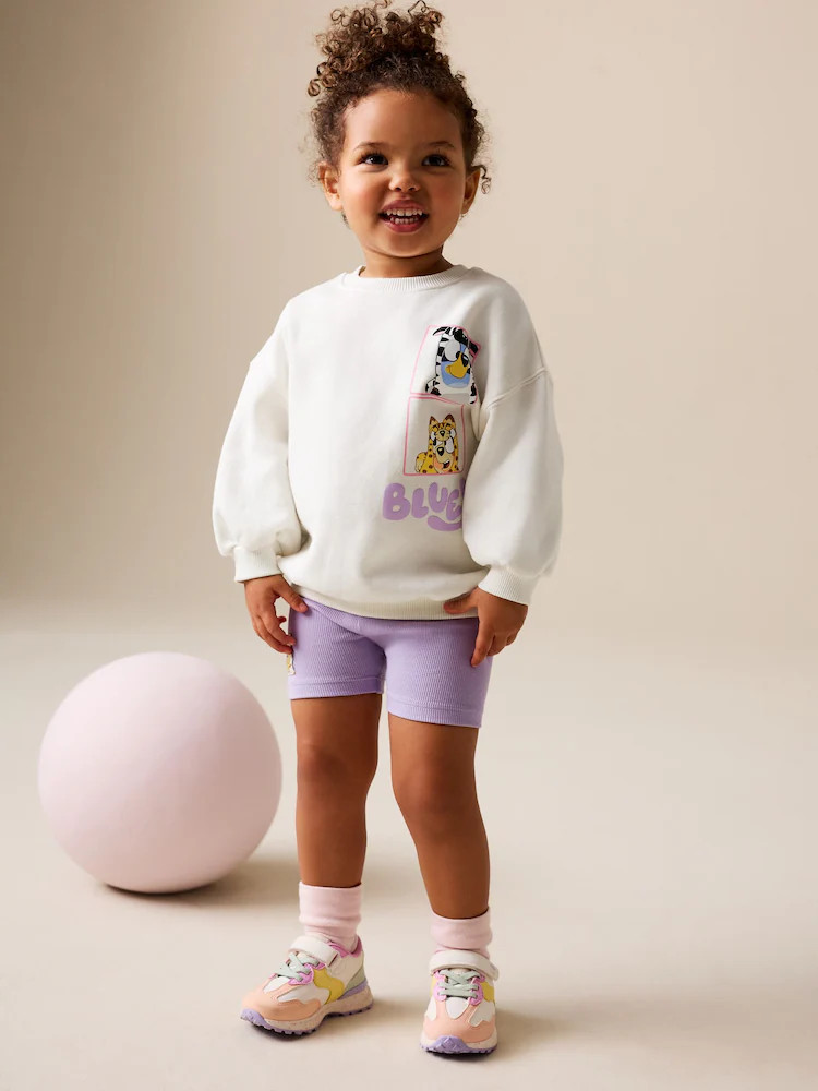 Cream Bluey Shorts Set (12mths-7yrs) | Next US