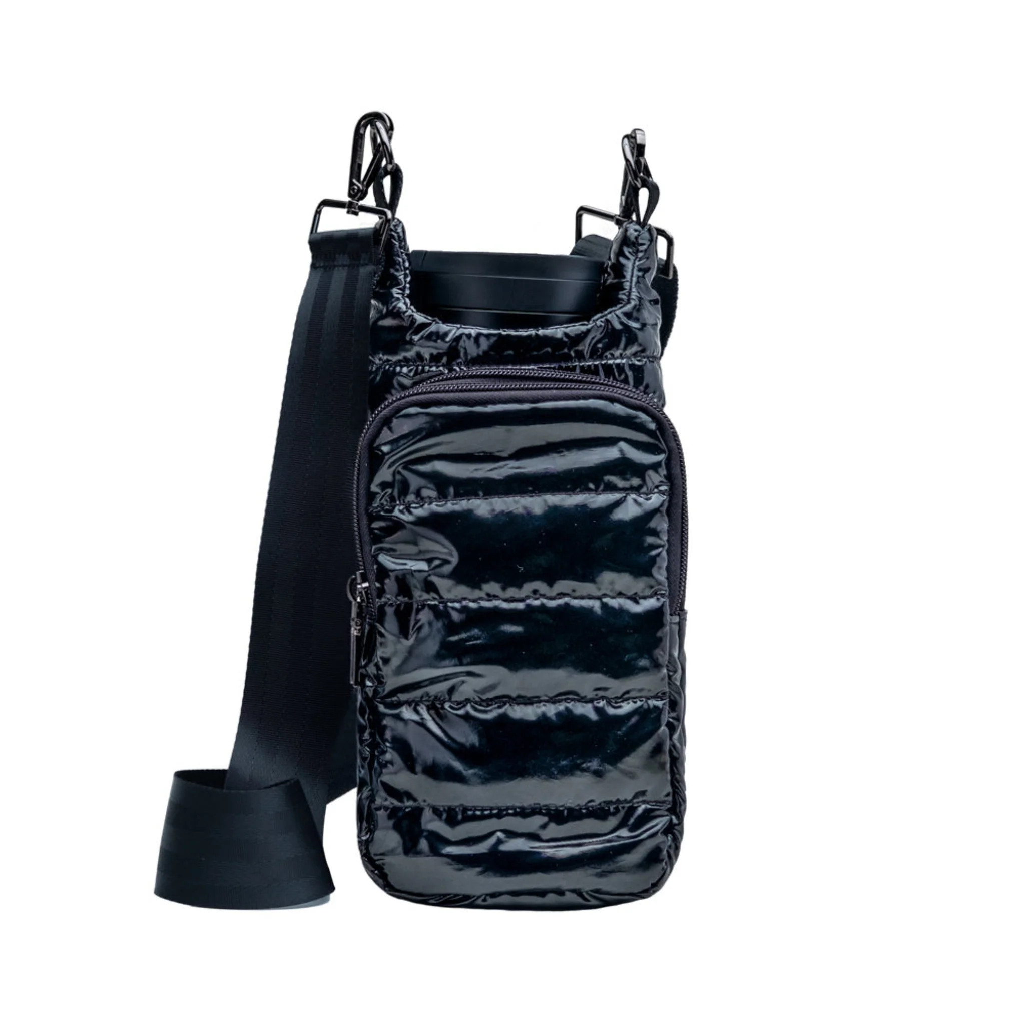 Black Glossy HydroBag® with Black Strap | WanderFull 