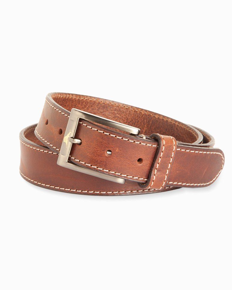 Heavy Stitch Leather Belt | Tommy Bahama