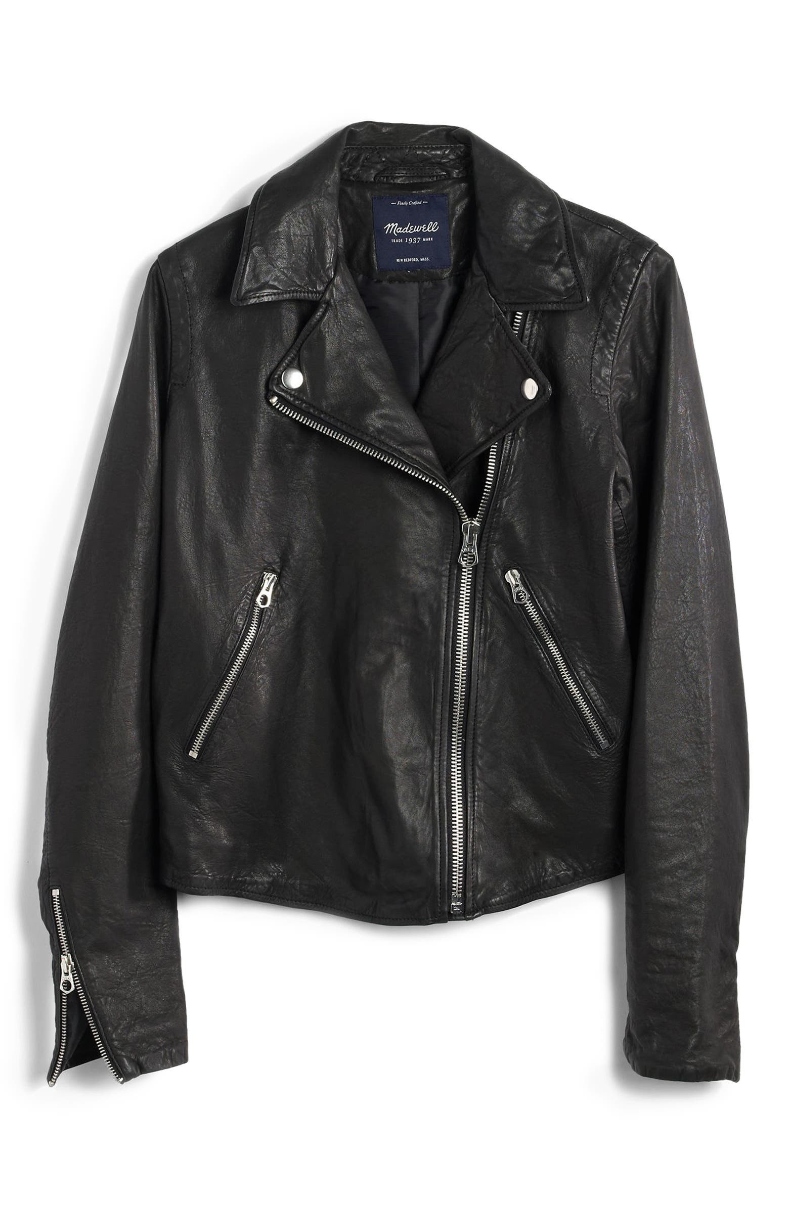 Washed Leather Moto Jacket | Nordstrom