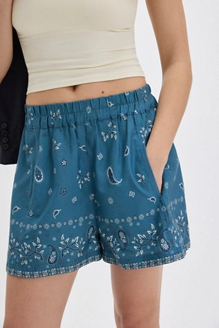 Get Free Bandana Poplin Shorts | Free People (UK)