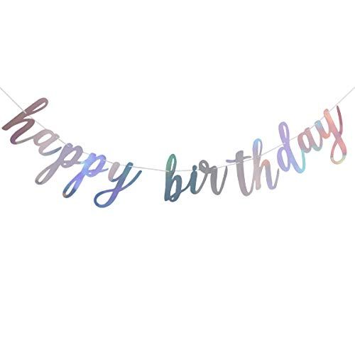 Shiny Happy Birthday Banner Sign Garland- Happy Birthday Sign,Happy Birthday Letters Banner,Birth... | Amazon (US)