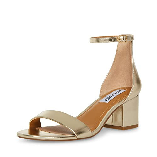 Steve Madden Women's Irenee Heeled Sandal, Gold Metallic, 6.5 | Amazon (US)