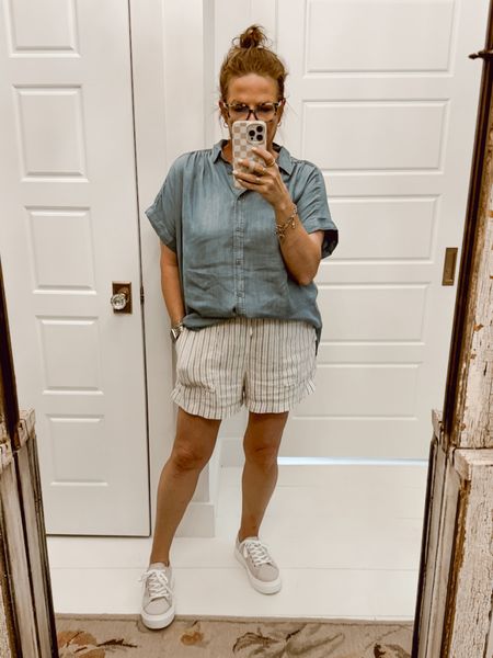 This is such an easy and affordable outfit for Summer from Walmart! I ordered a size up in this shirt for a baggier, more comfortable fit. These linen shorts are a must have and will match everything. Also, check out these neutral platform sneakers. 

#WalmartPartner #WalmartFashion @walmart

#LTKMidsize #LTKSeasonal #LTKShoeCrush