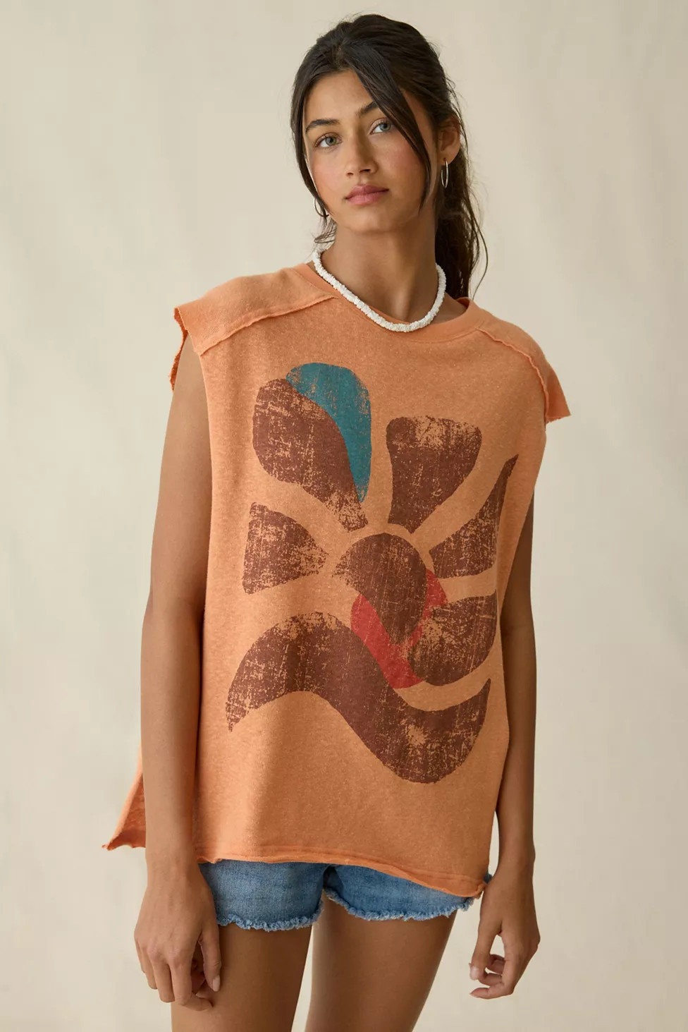 BDG Echo Beach Graphic Oversized Muscle Tee | Urban Outfitters (US and RoW)
