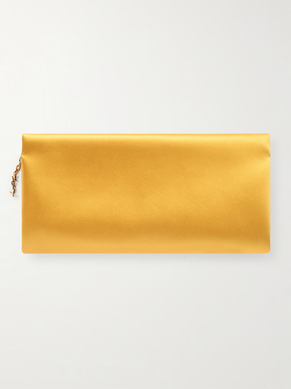 SAINT LAURENT - Satin Clutch - Yellow | NET-A-PORTER (US)