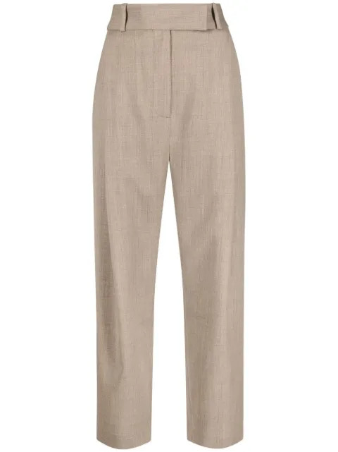 Totême Deep Pleat Wool Trousers - Farfetch | Farfetch Global