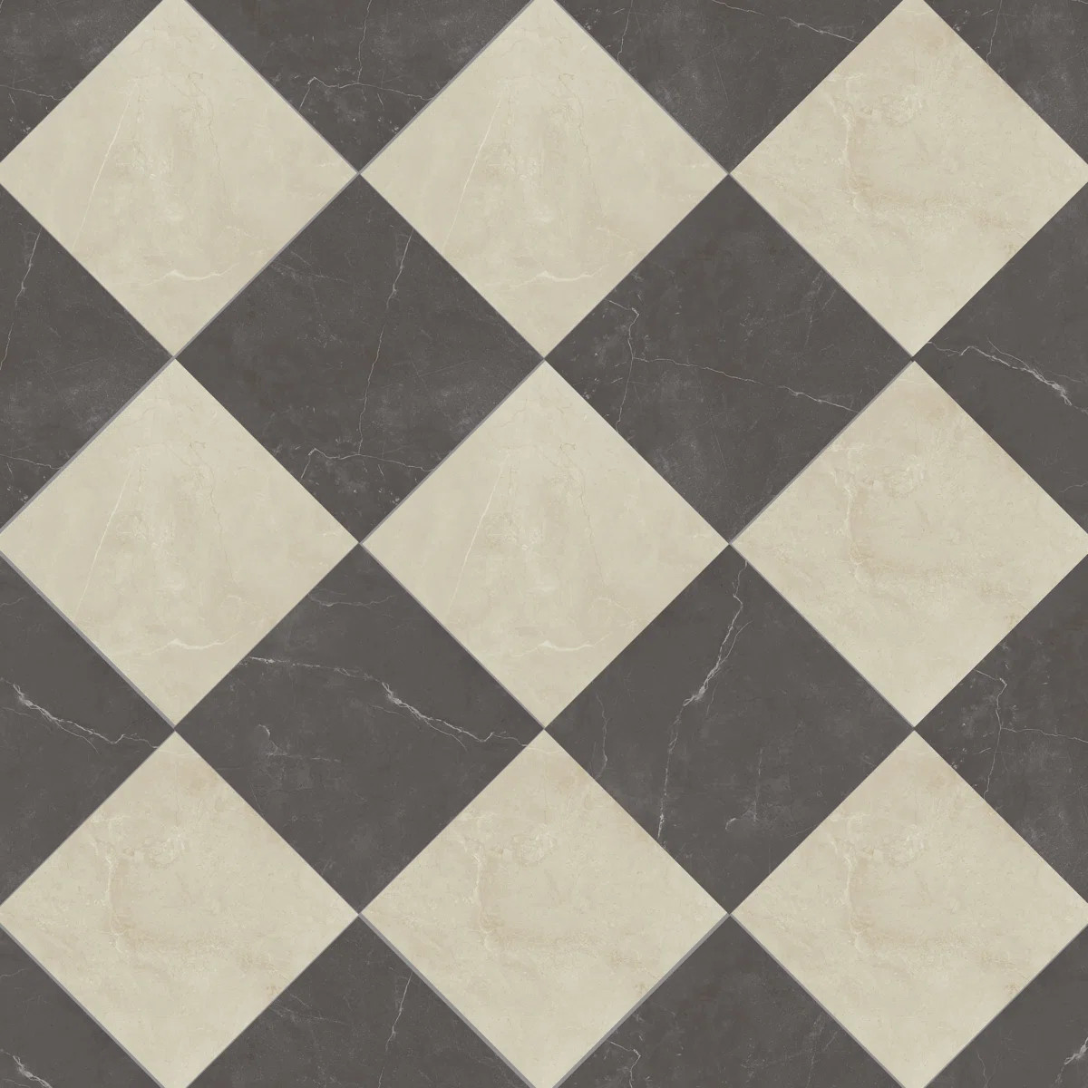 Sophia Checkerboard 12" x 12"  Porcelain Marble-Look Floor Tile (33.44 Sq. Ft. / Case) | Wayfair North America