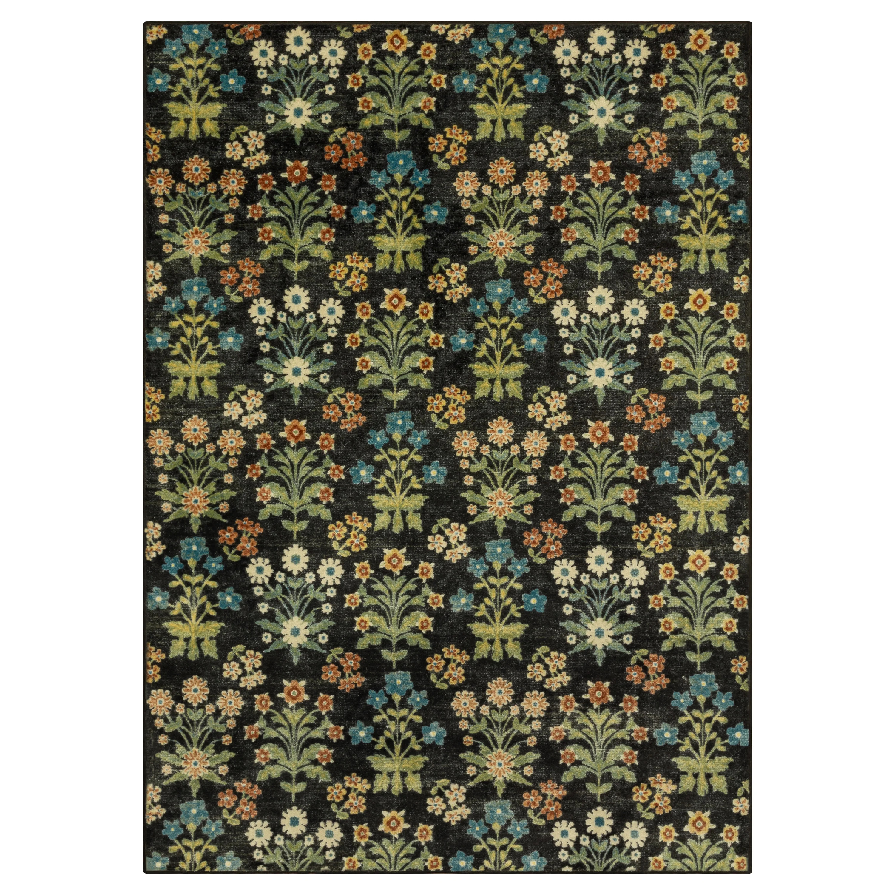 Maples Rugs Jessica Traditional Indoor Area Rug, 5' x 7', Black - Walmart.com | Walmart (US)