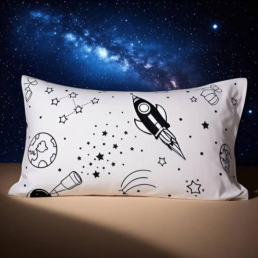 MAG White Space Pillowcases, 2 Packed ForToddlers Kids,Boys Teens and Girls, Galaxy Style,Size 20... | Amazon (US)