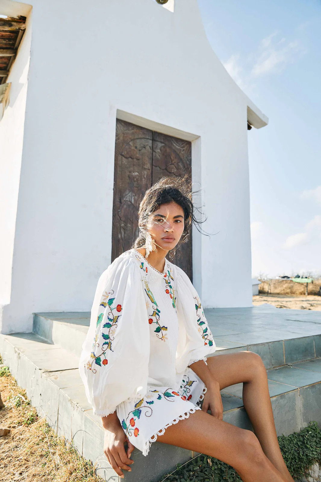 Pitanga Embroidered Blouse | FarmRio (US)