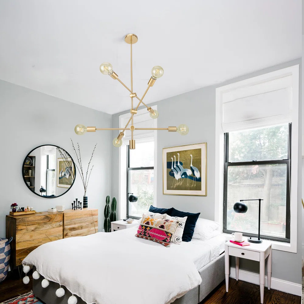 Dycus 6 - Light Dimmable Sputnik Modern Linear Chandelier | Wayfair North America