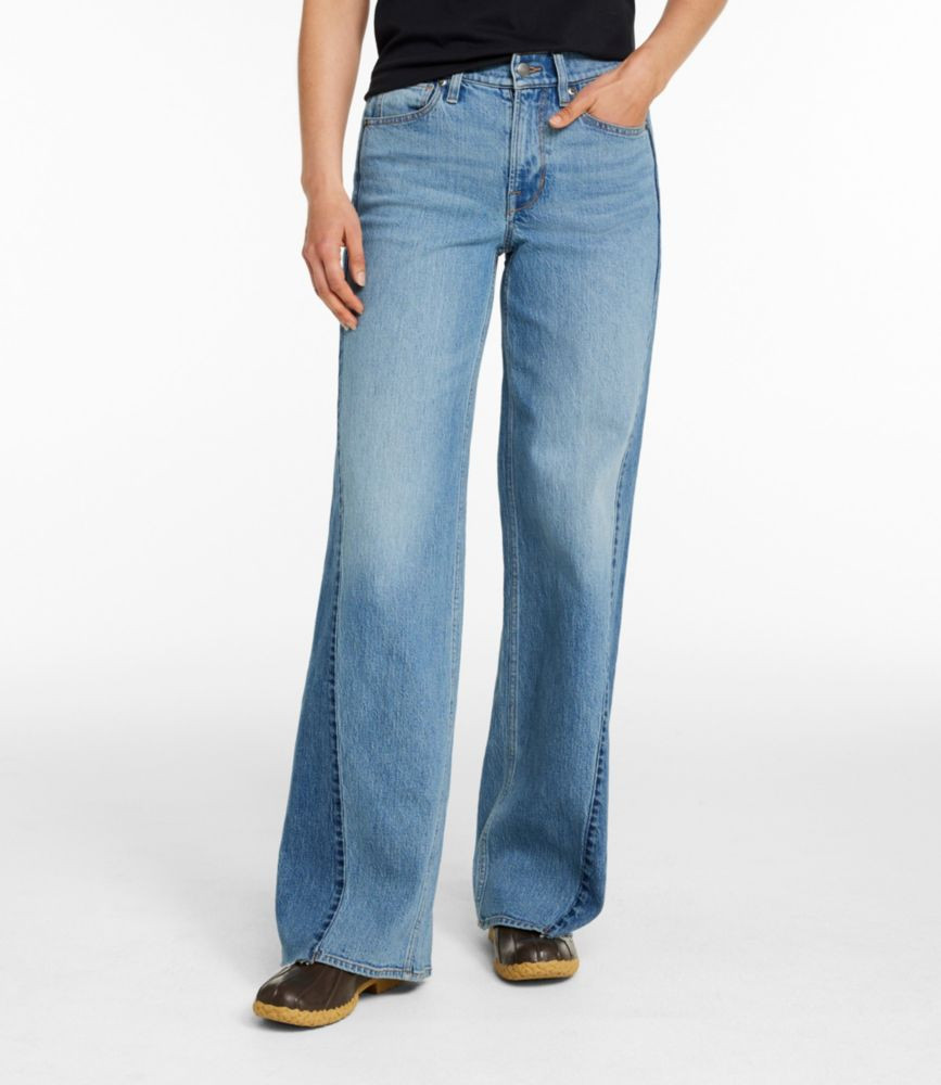 Women's Signature 1912 Premium Jeans, High-Rise Relaxed Wide-Leg Faded 12, Denim L.L.Bean | L.L. Bean