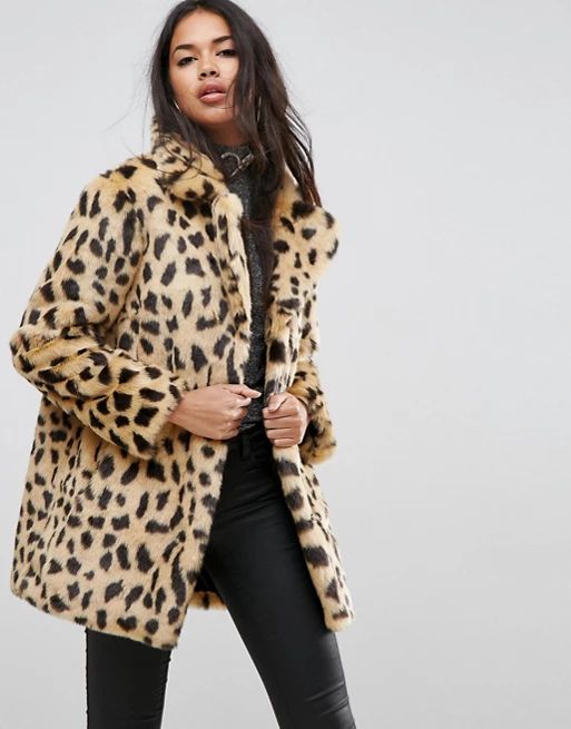 ASOS - Manteau en fausse fourrure imprimé léopard | Asos FR
