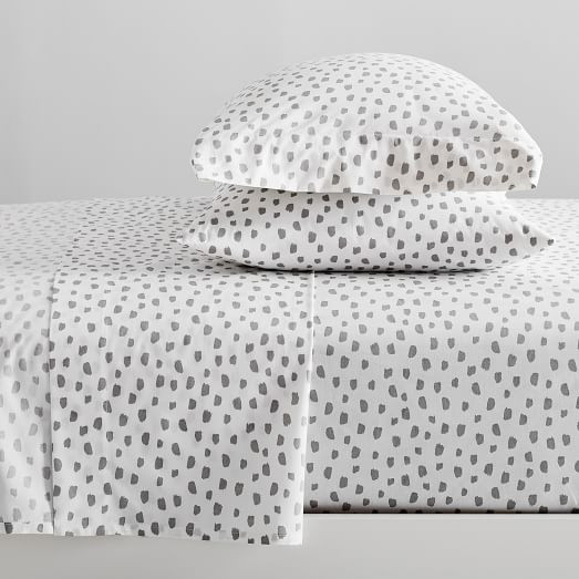 Kids Brushstroke Dot Sheet Set | West Elm (US)