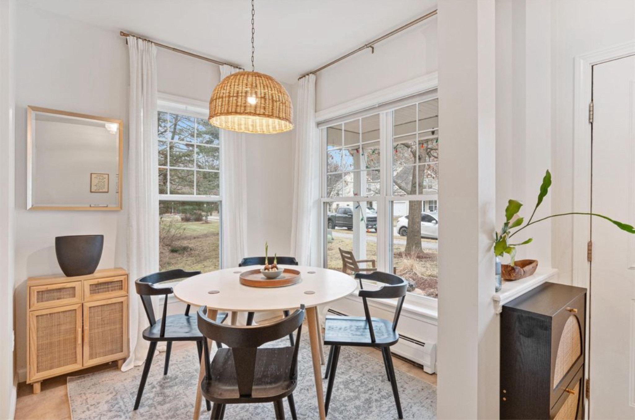 Breakfast nook overhaul! The floor to ceiling curtains bring the eye up and make the small space feel more roomy!

#LTKstyletip #LTKfamily #LTKhome