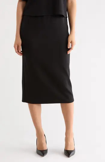 NORDSTROM RACK Scuba Midi Skirt in Black at Nordstrom Rack, Size X-Small | Nordstrom Rack